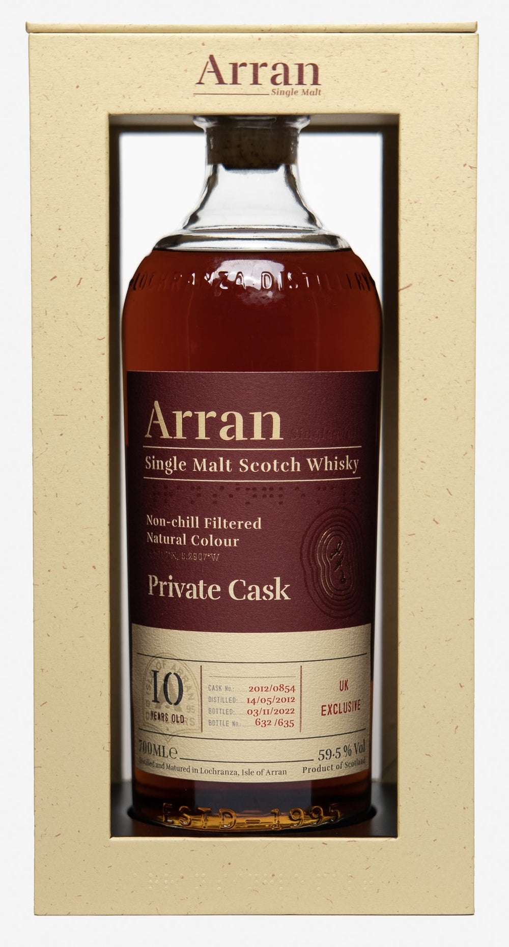 Dramtubes 25ml Arran Private Cask 10 59.5%